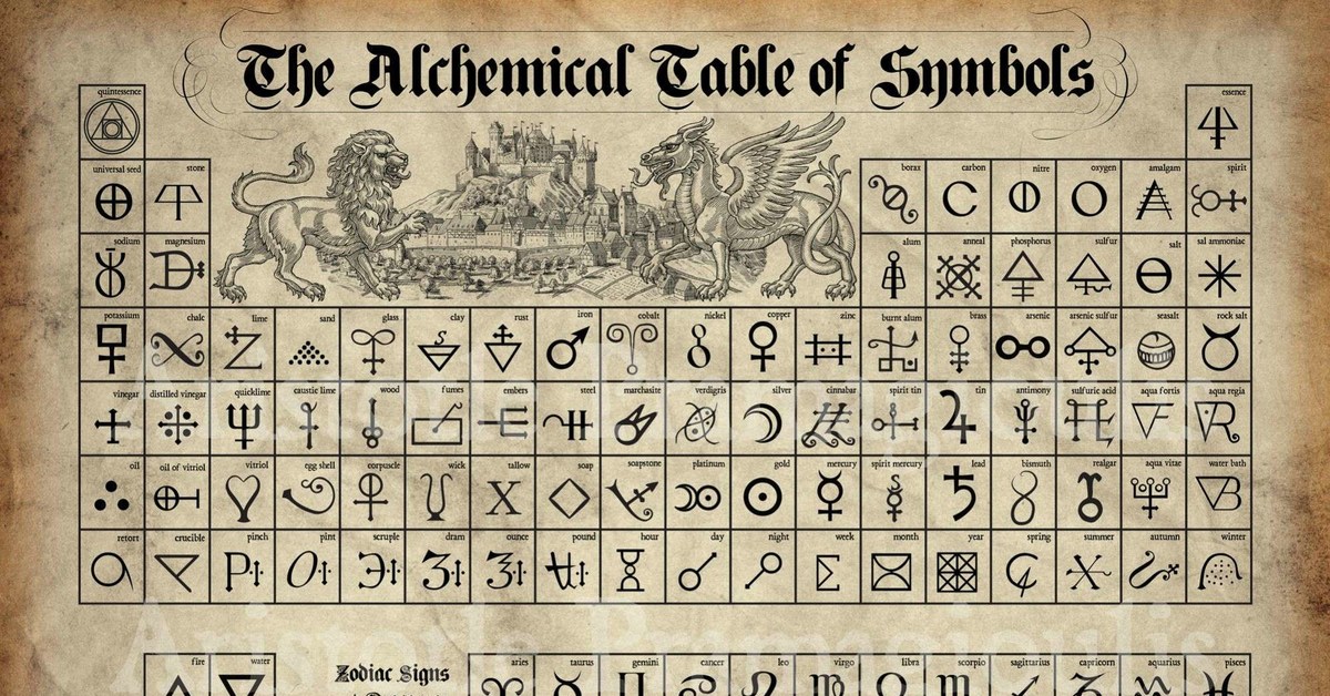 Средний экзамен по алхимии геншин. Таблица алхимических символов. Древние алхимические знаки. Древние магические знаки.