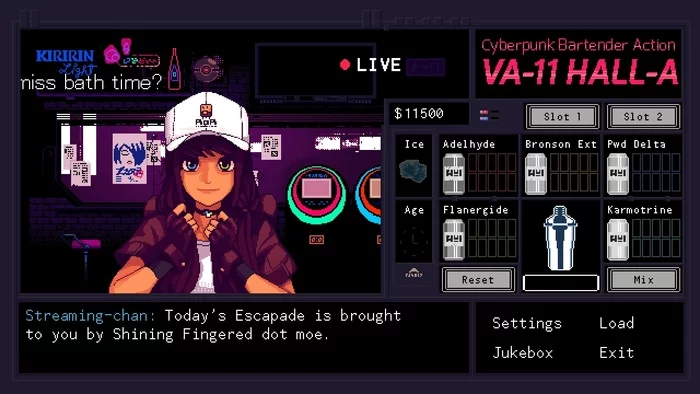 Shining Fingered - Va-11 Hall-A, Визуальная новелла, Скриншот, Спойлер, Видеоигра, Аниме, Длиннопост