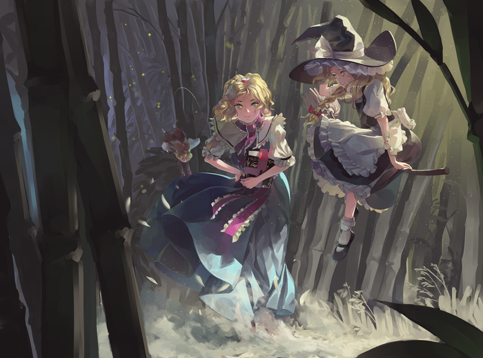   Touhou, Kirisame Marisa, Alice Margatroid, Anime Art, , , Riki6