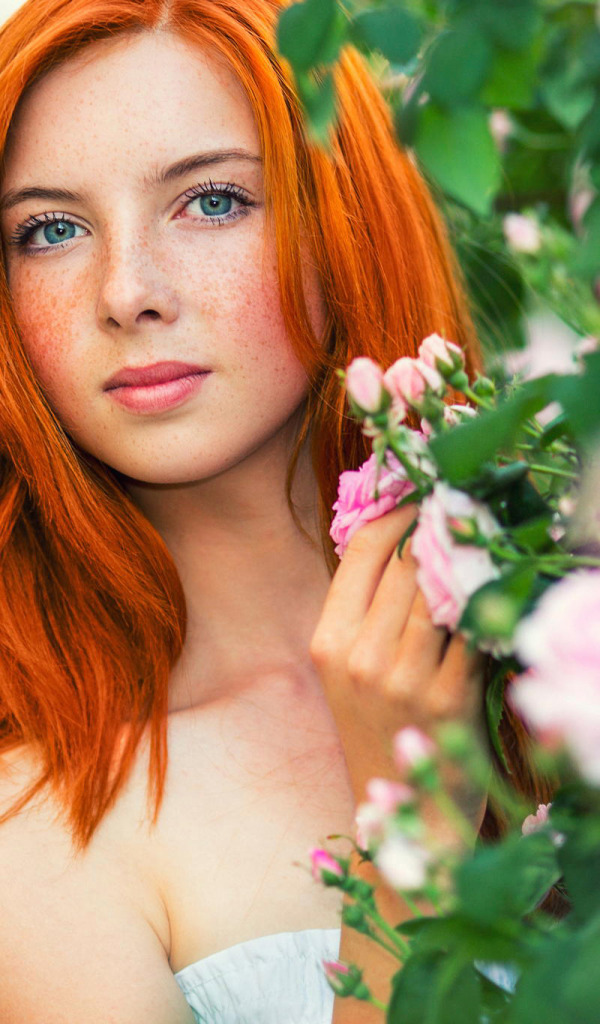 girl in the garden - Redheads, Spring, Freckles, Girls