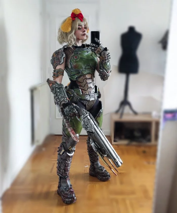 Isabelle/Doom Slayer - Girls, Animal crossing, Isabelle, Doom, Doom eternal, Doomguy, Cosplay, Longpost