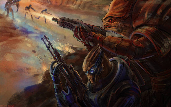 Garrus and Wrex Mass Effect, ,  , 