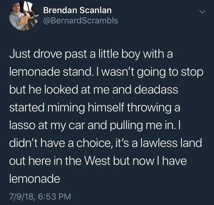 Looped - Twitter, Screenshot, Auto, Salesman, Children, Lasso, Wild West, Lemonade