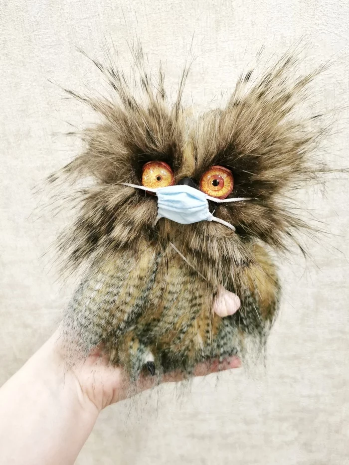 When the Owl got bored - My, Owl, Needlework without process, Vertical video, Video, Longpost