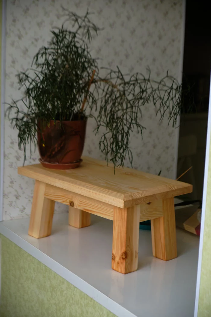 How to make a small bench for a sauna with your own hands - My, Benches, With your own hands, Wood products, Stool, Video, Longpost, Needlework with process, Video blog