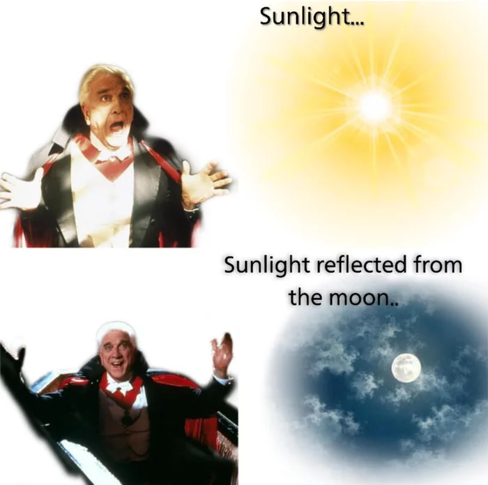 Logics - Logics, Vampires, moon, Light, Sun rays, The sun, Humor, Accordion, , Leslie Nielsen, Repeat