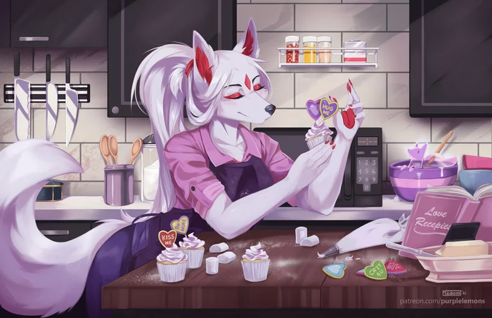 Sweets - Furry, Anthro, Art, Furry canine, Purplelemons