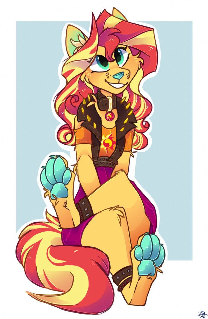   My Little Pony, Sunset Shimmer, , Furry Art, Furry Canine, Furry wolf, Hiccupsdoesart