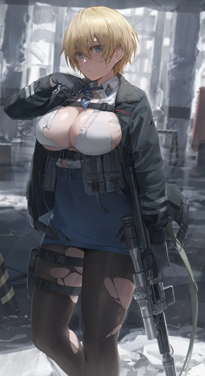 VSK94 - NSFW, Anime, Anime art, Girls frontline, Art, Girls, Breast, Weapon, Games, Yohan1754