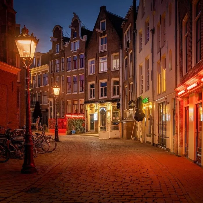 Amsterdam - Amsterdam, Holland, Netherlands, Town, The photo, The street, Night, Longpost, Netherlands (Holland)