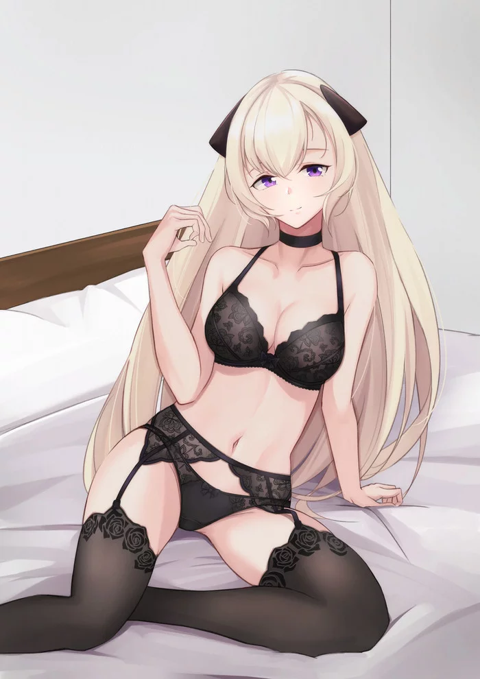 Hot G3 - NSFW, Аниме, Anime Art, Girls Frontline, G3, Нижнее белье, Грудь, Панцу, Чулки, Рисованная эротика, Эротика