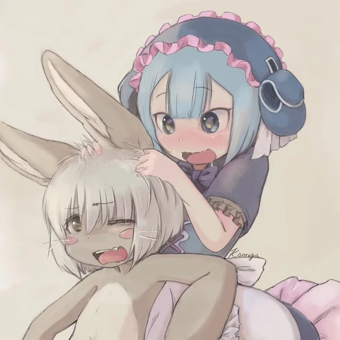 Maruruk and Nanachi - Nanachi, Maruruk, Its a trap!, Made in abyss, Anime trap, Anime art, Anime