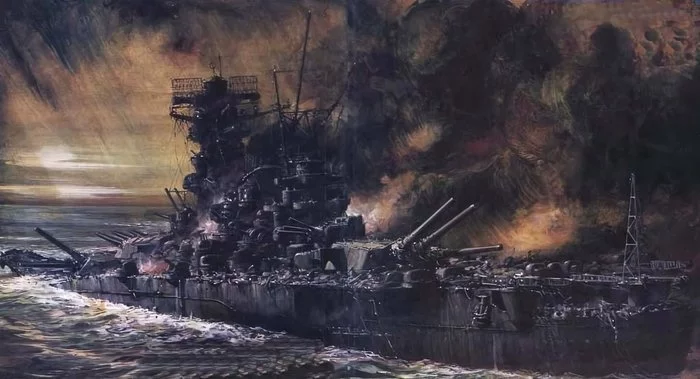 Going to death - Ship, Cruiser, Destroyer, The fight, Pacific Ocean, Battleship, The Second World War, Longpost, Story, , Military history