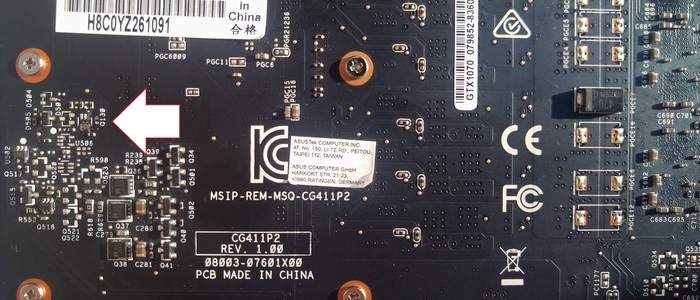 Господа, нужна помощь, ASUS GTX1070 вылетели несколько элементов