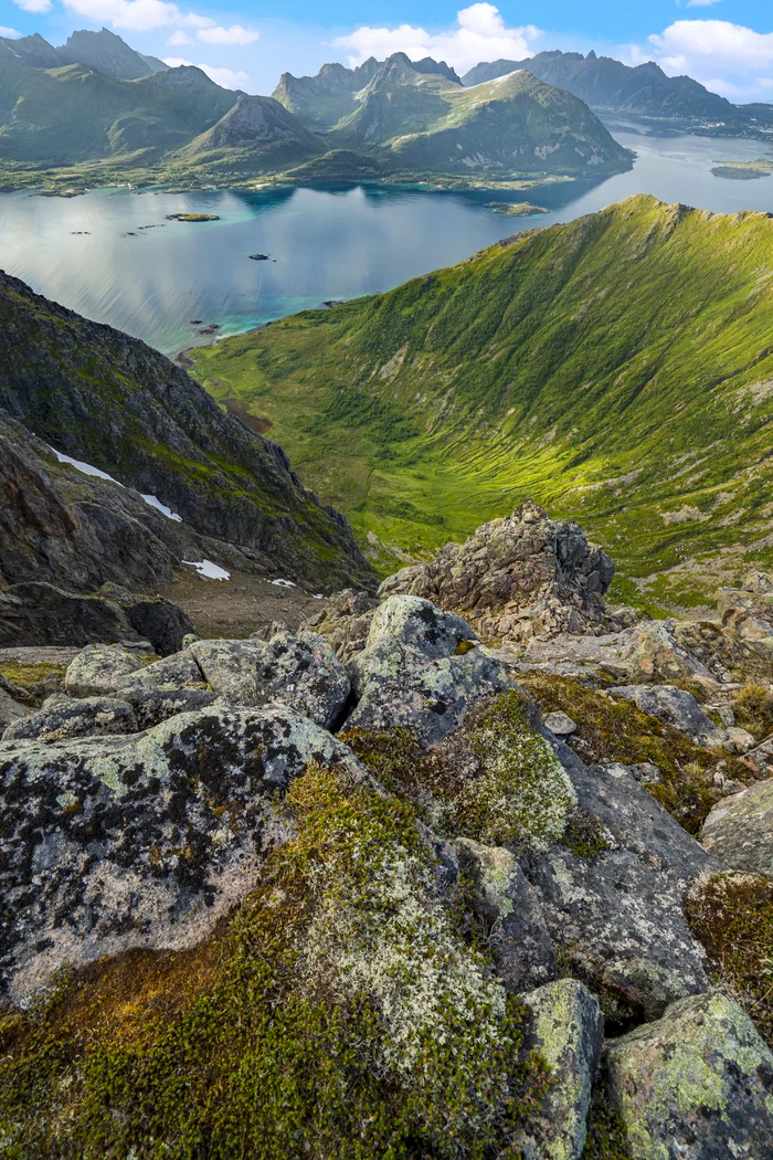 View from (almost) the top of Saltberget, Norway - My, Norway, The mountains, Tourism, Hickey, Fjords, Sonya7ii