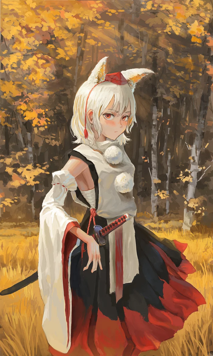 Momiji Inubashiri - Touhou, Inubashiri momiji, Anime art, Anime, Fjsmu