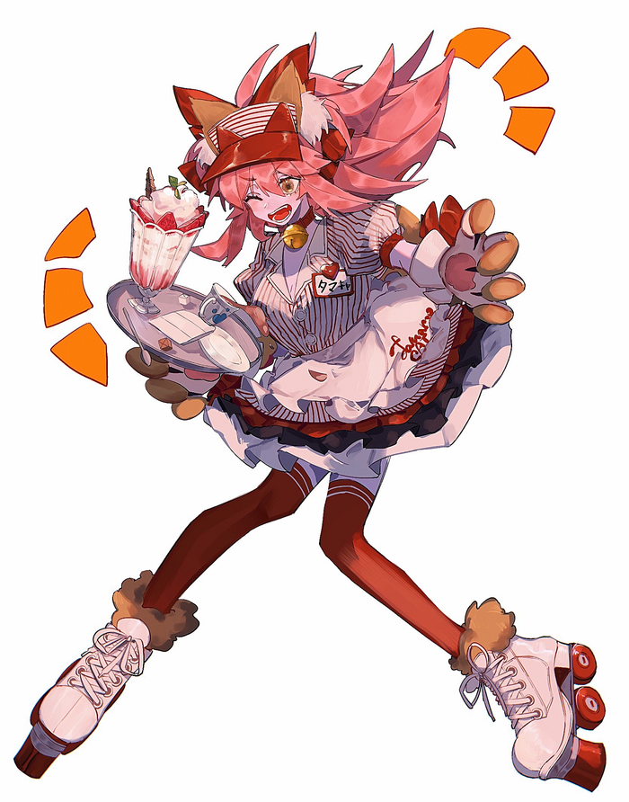 Tamamo Cat , Anime Art, Fate, Fate Grand Order, Tamamo the Cat, Animal Ears