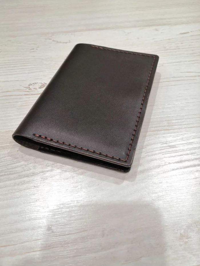 Обложка для документов Рукоделие, Кожа, Кожа натуральная, Ручная работа, Изделия из кожи, Кожевенное ремесло, Докхолдер, Обложка, Длиннопост, Рукоделие без процесса