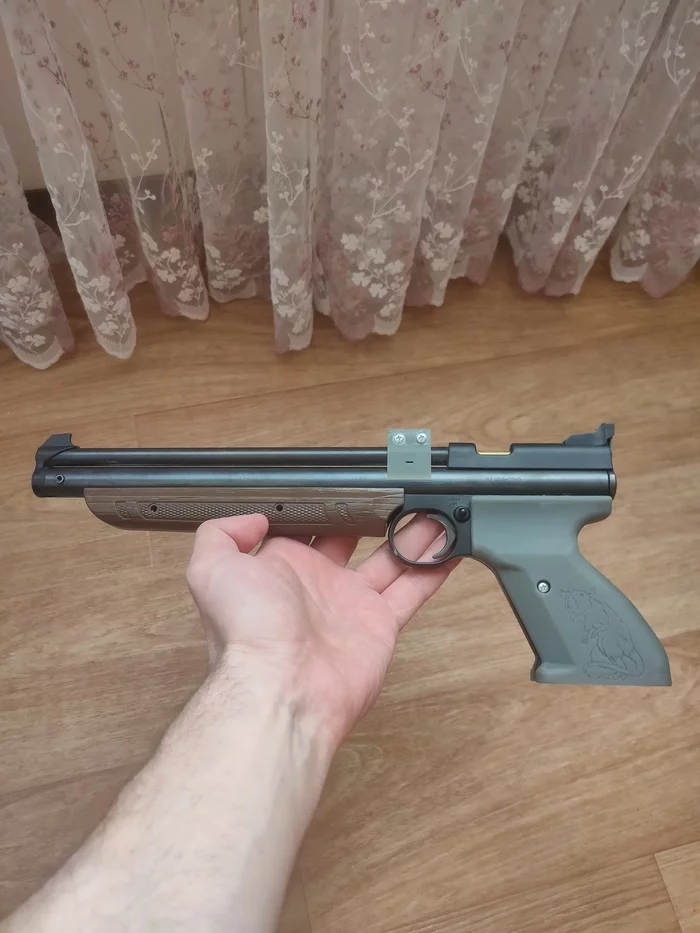 Печать рукоятки для пневматики Crosman 1377 - Моё, Пневматическое оружие, 3D печать, Рукоятка, Zbrush, Длиннопост, Crosman
