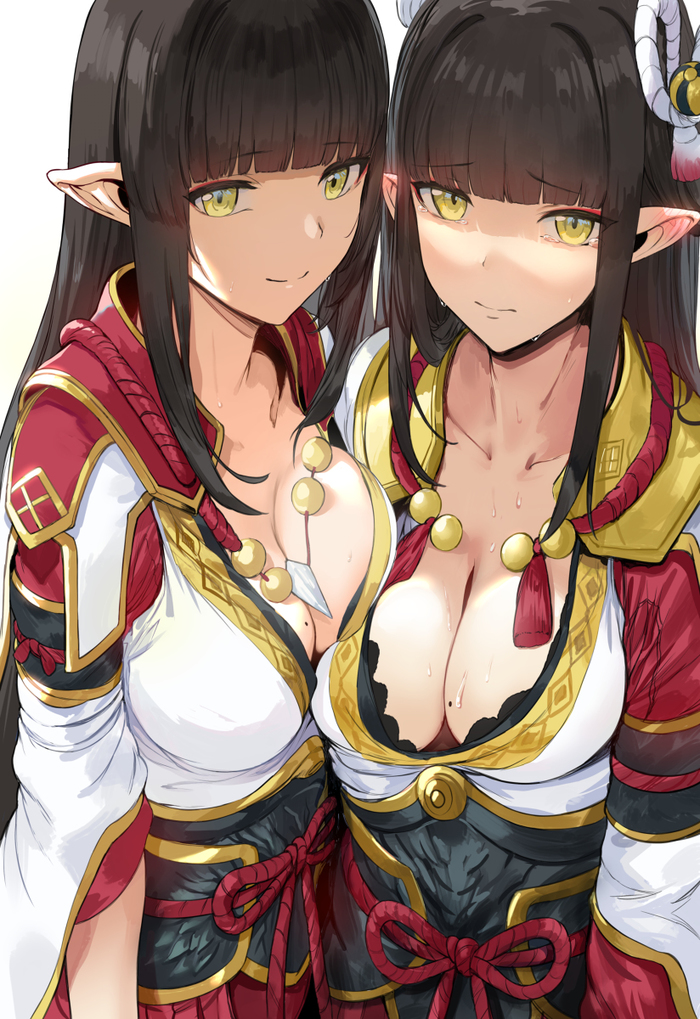 Minoto & Hinoe , , Anime Art, Monster Hunter, , Guild Girl, , Hews, Minoto, Hinoe