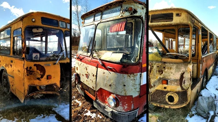 Cemetery of old Soviet technology (Sanya Volny) - My, Soviet technology, Retrotechnics, Abandoned cars, Retro car, Rare cars, Domestic auto industry, Abandoned, Tractor, , Bus, Zaporozhets, Truck, Excavator, Video, Longpost