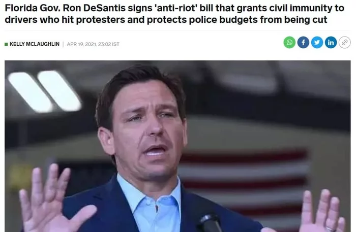 Tolerance of a healthy person - Black lives matter, Florida, Politics, Impudence, Prudence, Ron Desantis