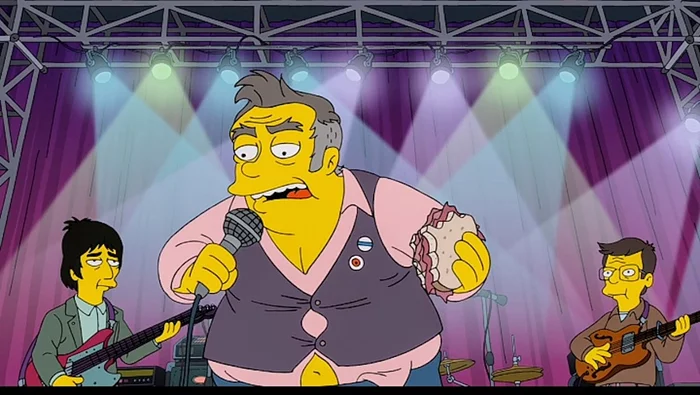 In The Simpsons: Morrissey was made out to be a fat racist eating sandwiches on stage - Media and press, news, The Simpsons, Morrissey, Smiths, Racism, Fullness