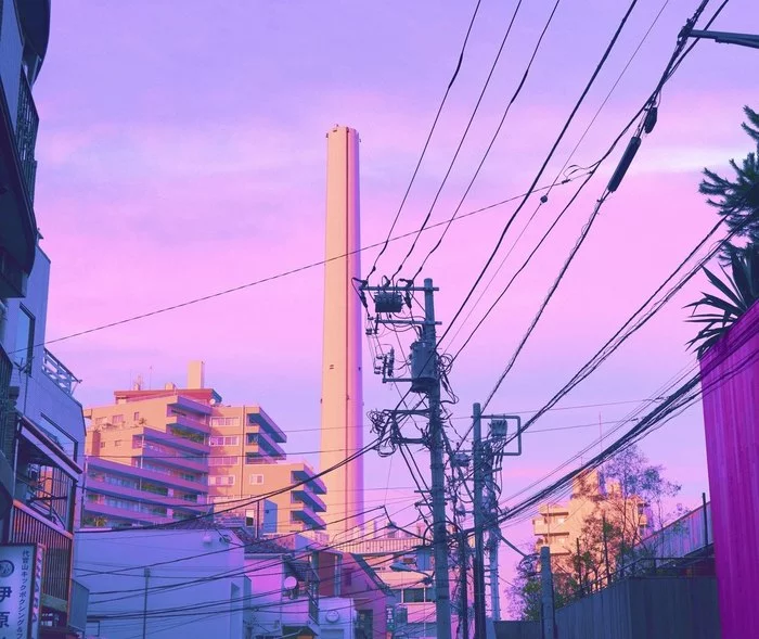 Pink sunset in Tokyo - Sunset, Tokyo, Japan, The photo, Town