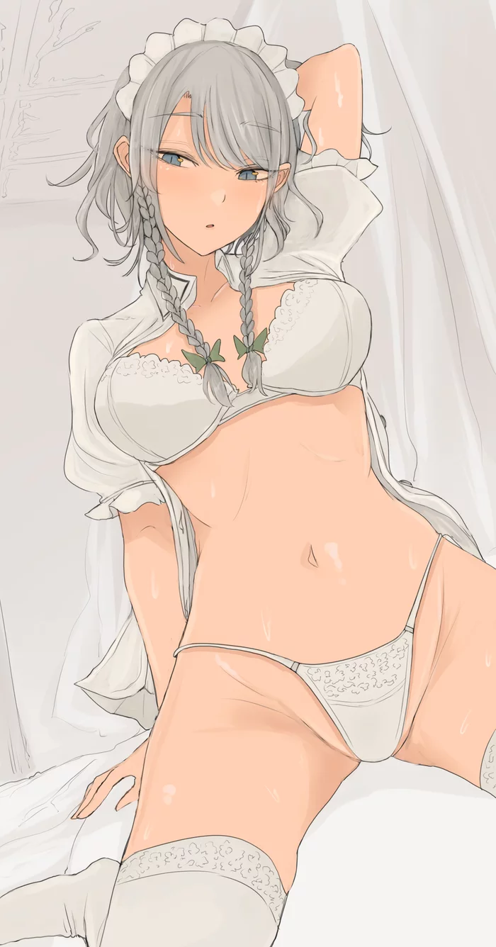 Izayoi Sakuya - NSFW, Touhou, Izayoi Sakuya, Anime art, Anime, Ne kuro