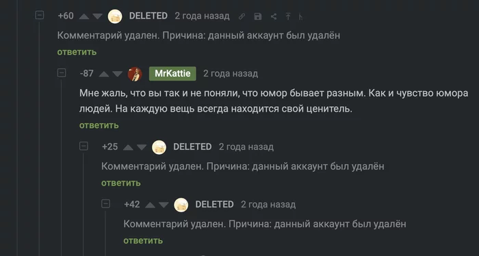 Можно ли не удалять комментарии удаленных пользователей? - Предложение, Комментарии, Удаление, Предложения по Пикабу, Комментарии на Пикабу