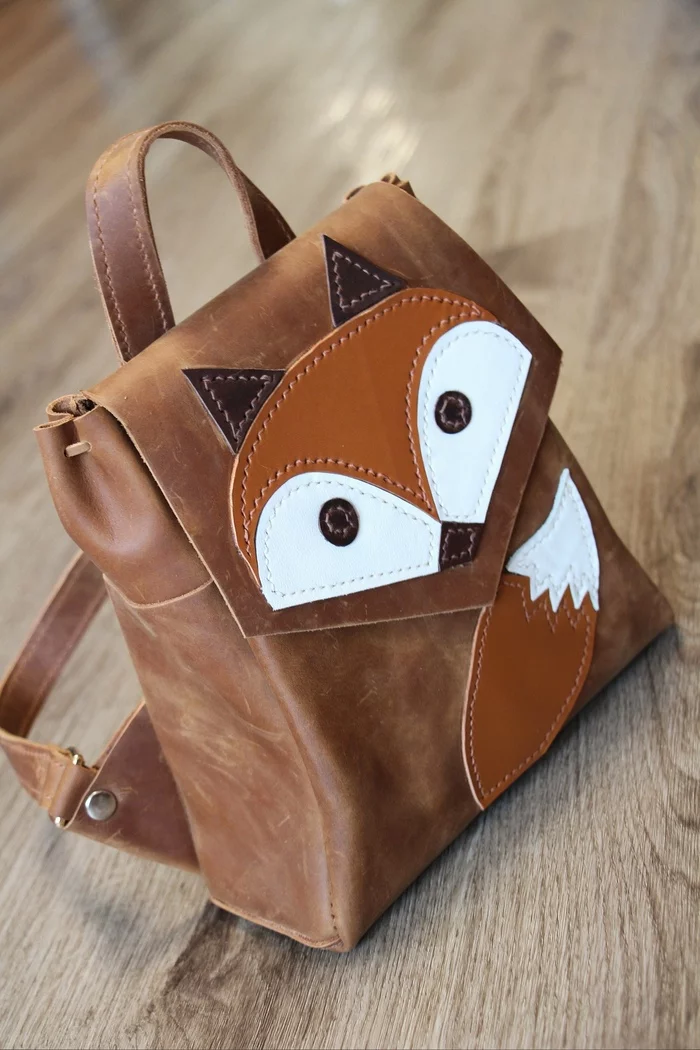 FOX Backpack, a post about a dream come true ^___^ - My, Leather craft, Leather products, Natural leather, Fox, Backpack, Creation, Favourite buisness, Hobby, Longpost, Needlework with process