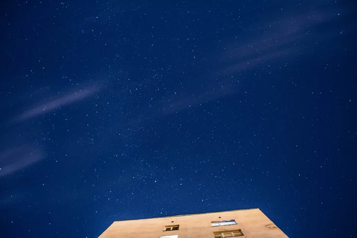 Distant stars - My, Summer, Stars, Astrophoto, Night, Courtyard, Ufa