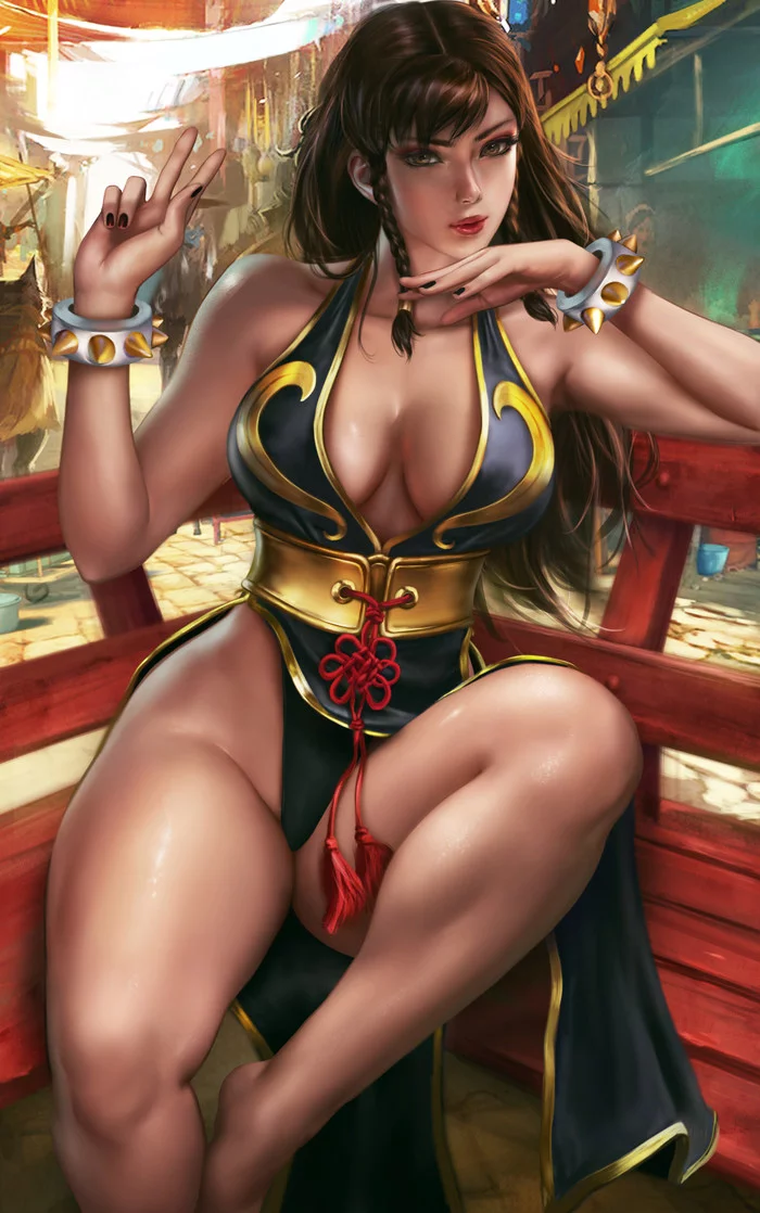 Chun Li - NSFW, Street fighter, Chun-Li, Dandonfuga, Art, Games, Erotic, Longpost