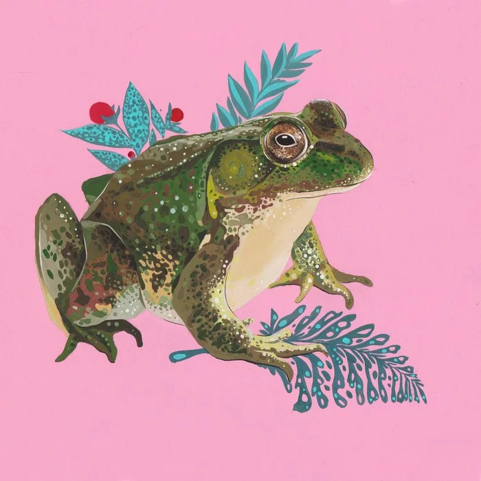 Frog - My, Frogs, Drawing, Gouache, Toad, Traditional art, Amphibians, Animalistics