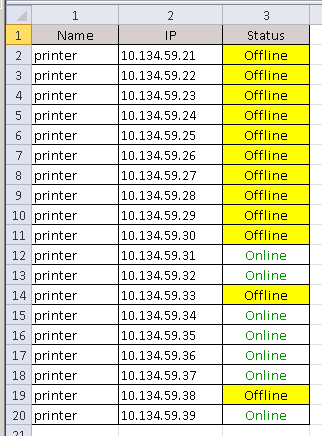 Ping from Excel - My, Microsoft Excel, Vba