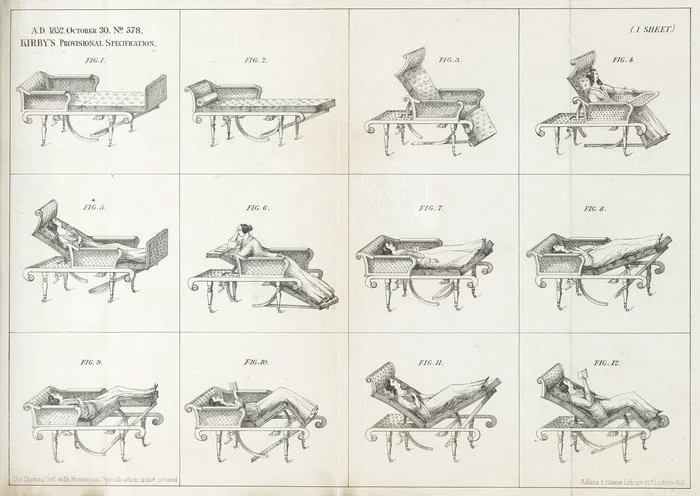 Идеальную кушетку для чтения придумали еще в 1852 году, а потом прогресс снова свернул не в том месте - Быт, Инструкция, Мебель, Англия, Прошлое