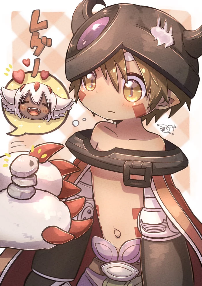 Faputa and Reg - Anime, Anime art, Made in abyss, Reg, Faputa