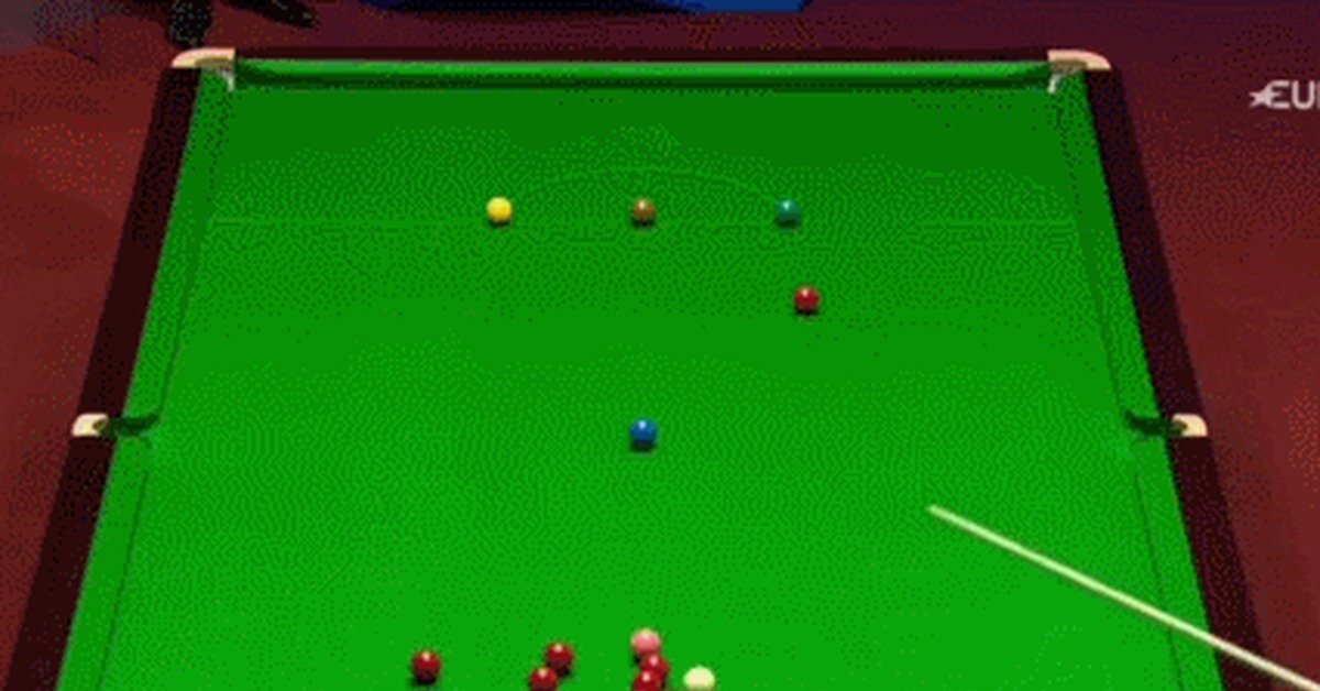 Neil Robertson's filigree shot into the central pocket - Billiards, Snooker, Neil Robertson, GIF