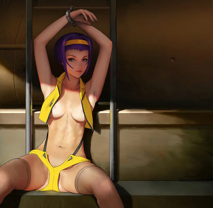 In alteration - NSFW, Anime, Handcuffs, Art, Anime art, Cowboy bebop, Faye valentine, Steven Stahlberg