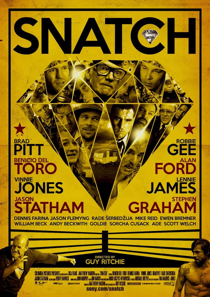 Alternative posters for the film Snatch by Guy Ritchie - Guy Ritchie, Big jackpot, Movies, Director, Cult, Poster, Alternate poster, Longpost