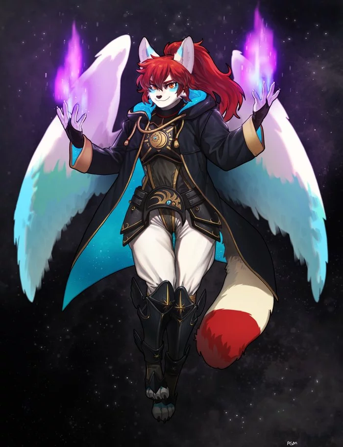 Mage - Furry, Anthro, Art, Furry canine, Pgm300
