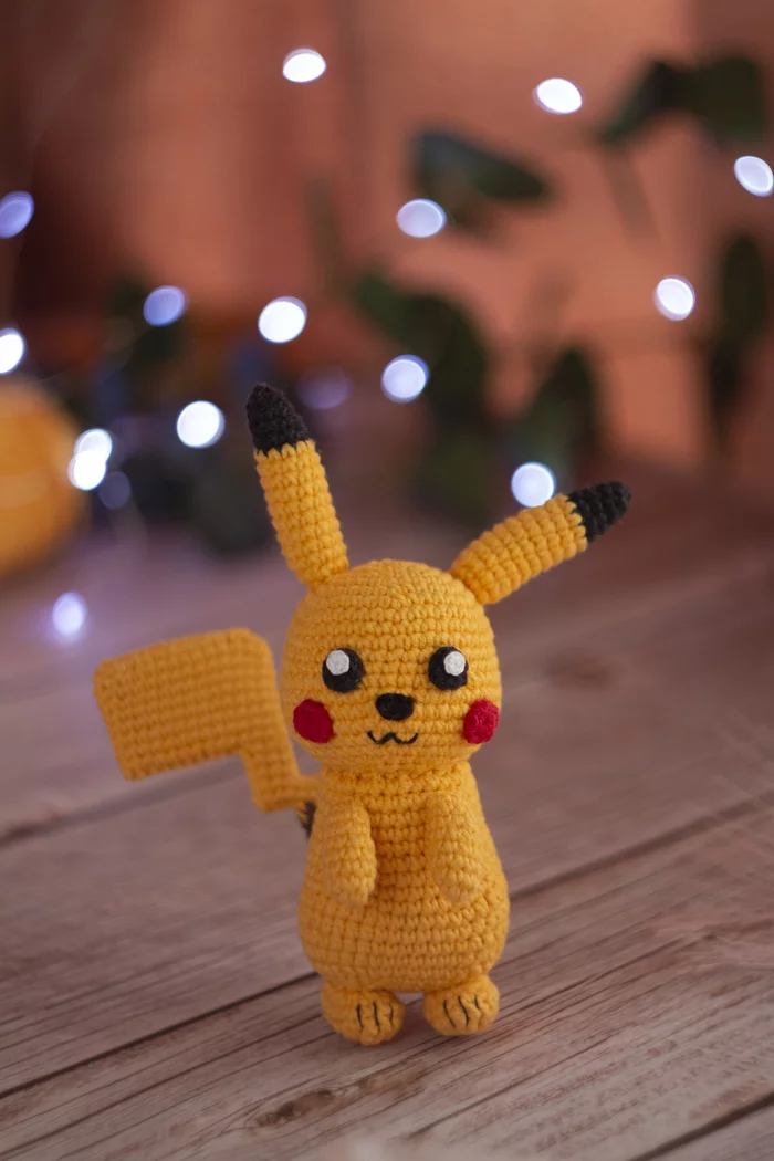 Pikachu - My, Crochet, Knitted toys, Needlework without process, Amigurumi, Pikachu, Longpost