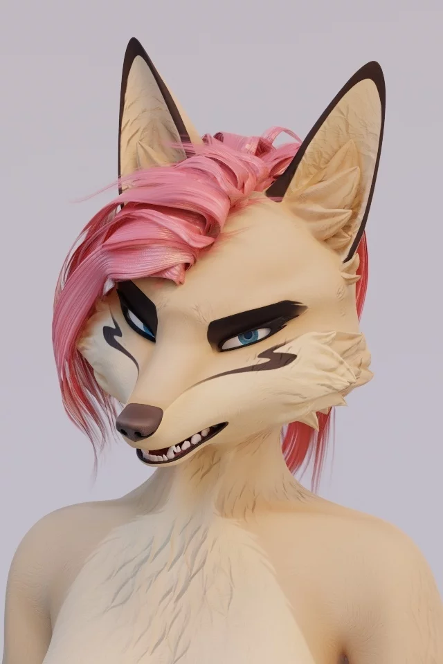 New texture - My, Furry canine, Anthro, Furry, Tridognait, 3D, Furry fox, Longpost, Furry edge