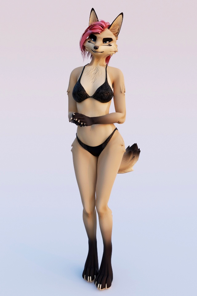 New texture - My, Furry canine, Anthro, Furry, Tridognait, 3D, Furry fox, Longpost, Furry edge