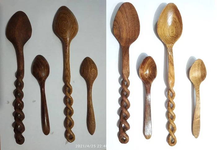 Latest works in April - My, A spoon, Cutlery, Wood products, Needlework without process