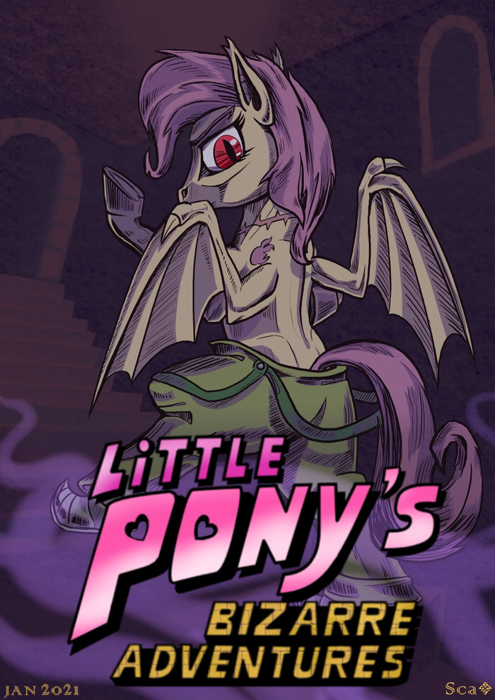 Shadow Fluttio My Little Pony, Fluttershy, Batpony, MLP Crossover, Jojos Bizarre Adventure, Flutterbat