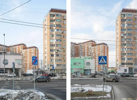 Both photographs taken in different cities of Russia - Similarity, Architecture, Russia