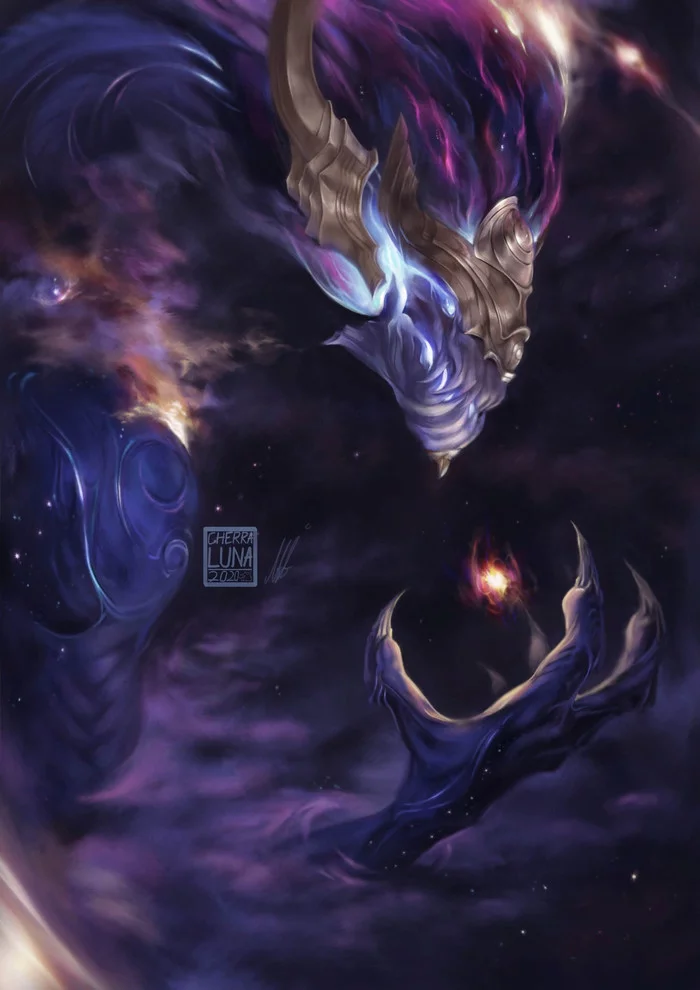 Star Maker - League of legends, Aurelion Sol, Art, Games, The Dragon, Space