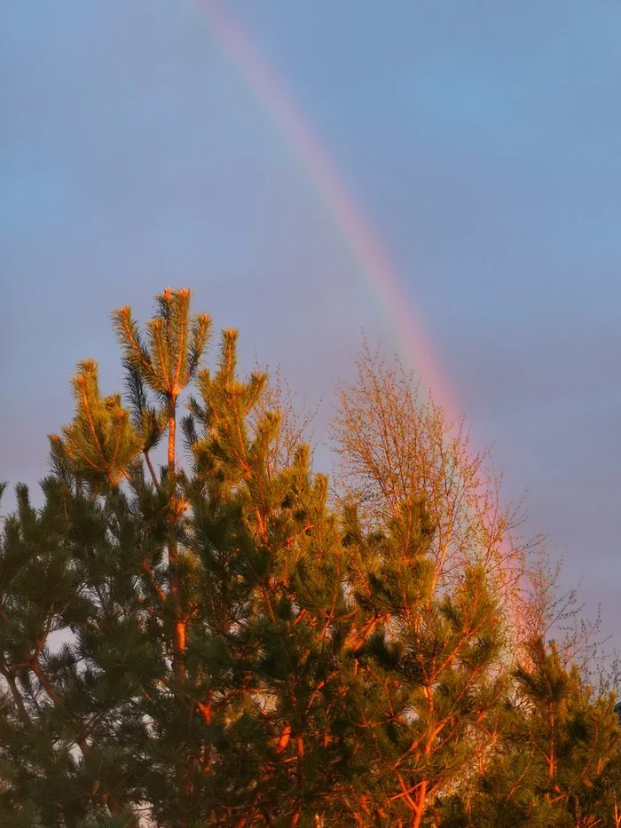 They show beauty outside the window! - My, Rainbow, Kazan, The photo, Nature, Novye Salmachi