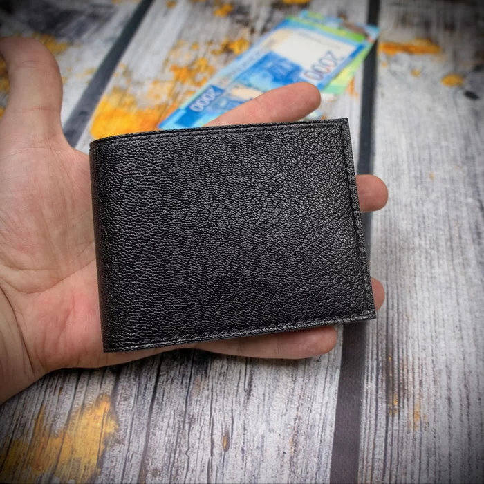 Cards, money and a goat... - My, Leather, Leather products, Goat, Natural leather, Wallet, Purse, Wallet, Handmade, With your own hands, Beefold, Presents, For him, Tag, For guys, Girls, Hand seam, Longpost, Needlework without process